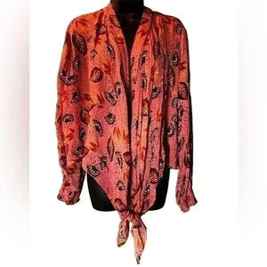 Patrons of Peace Womens Sz L Dusty Rose Overshirt Long Sleeve Lightweight NWT